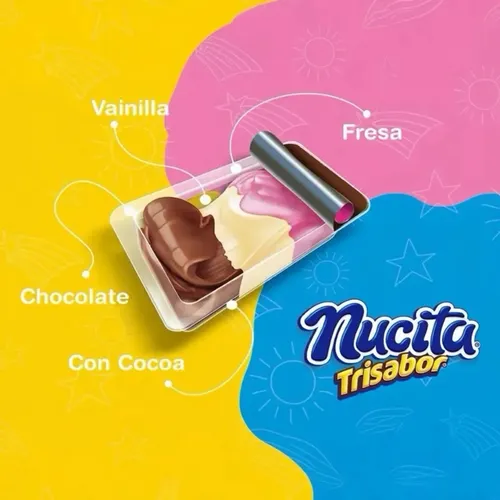 Nucita Trisabor de chocolate, vainilla y fresa